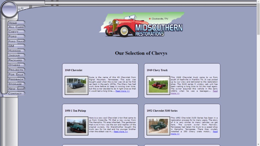 Mid-Southern Restorations website